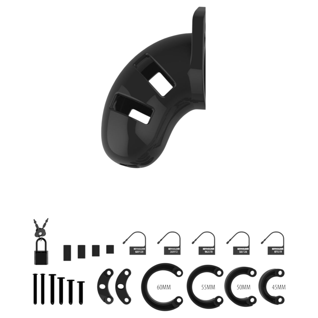 ManCage - Model 13 péniszketrec (fekete) - 6,5 cm ManCage - Model 13 péniszketrec (fekete) - 6,5 cm