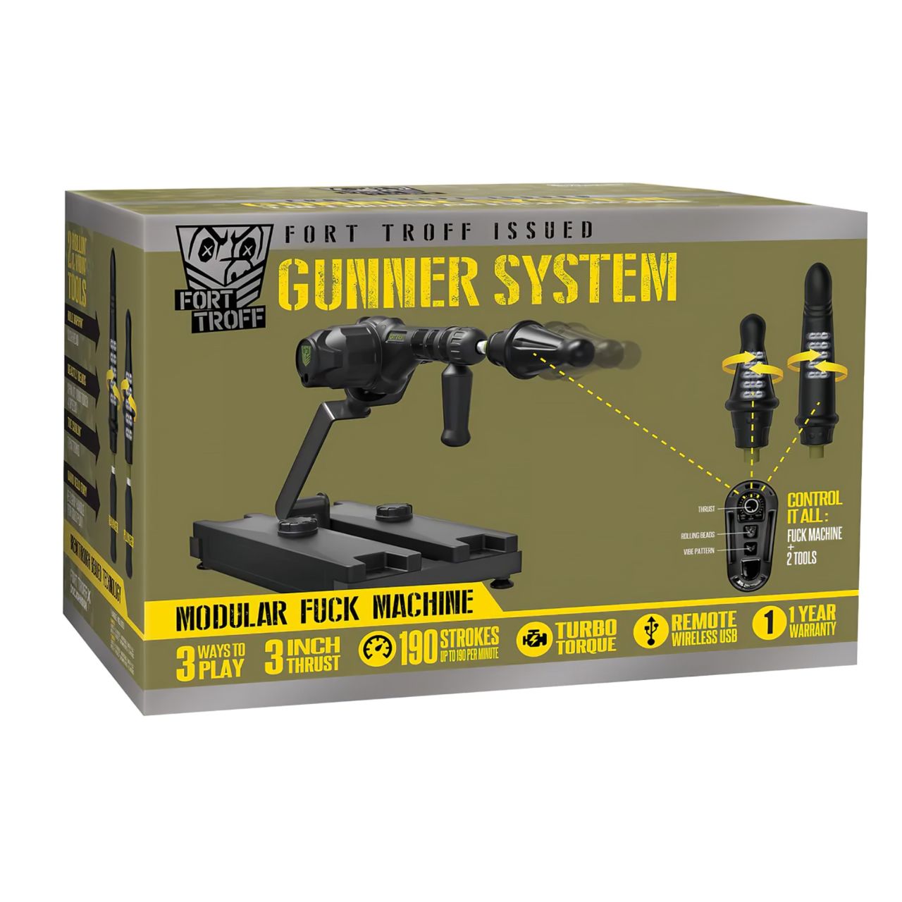 Doc Johnson Gunner System - szexgép (fekete) Doc Johnson Gunner System - szexgép (fekete)