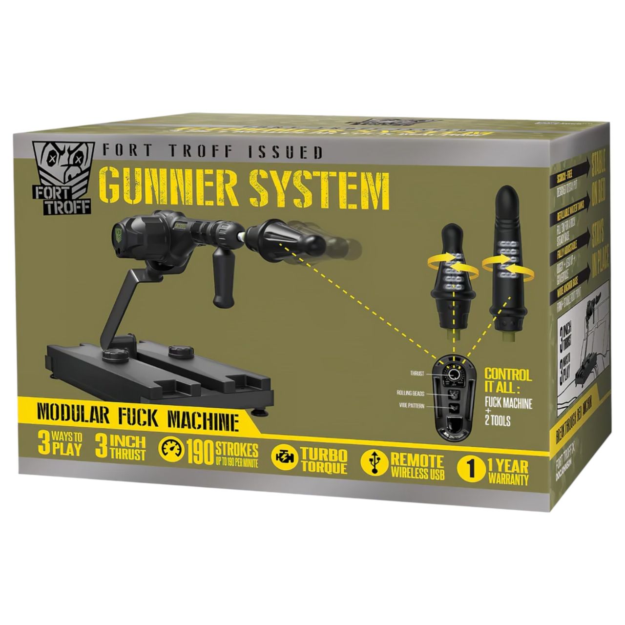 Doc Johnson Gunner System - szexgép (fekete) Doc Johnson Gunner System - szexgép (fekete)