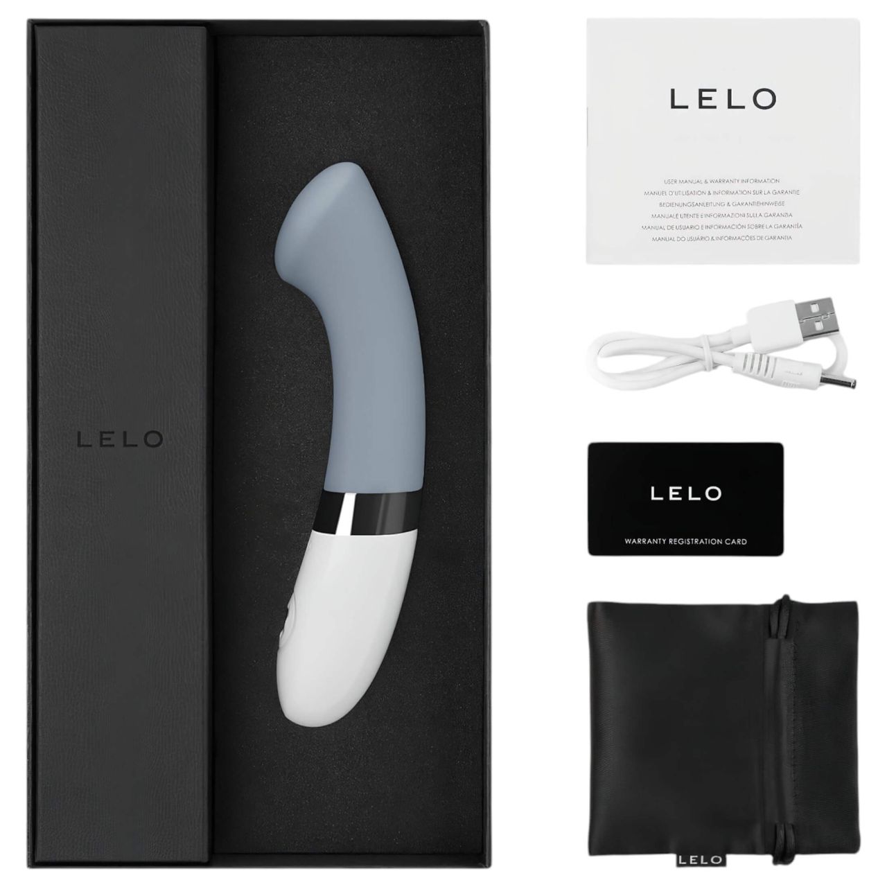 LELO Gigi 2 - szilikon G-pont vibrátor (szürke)