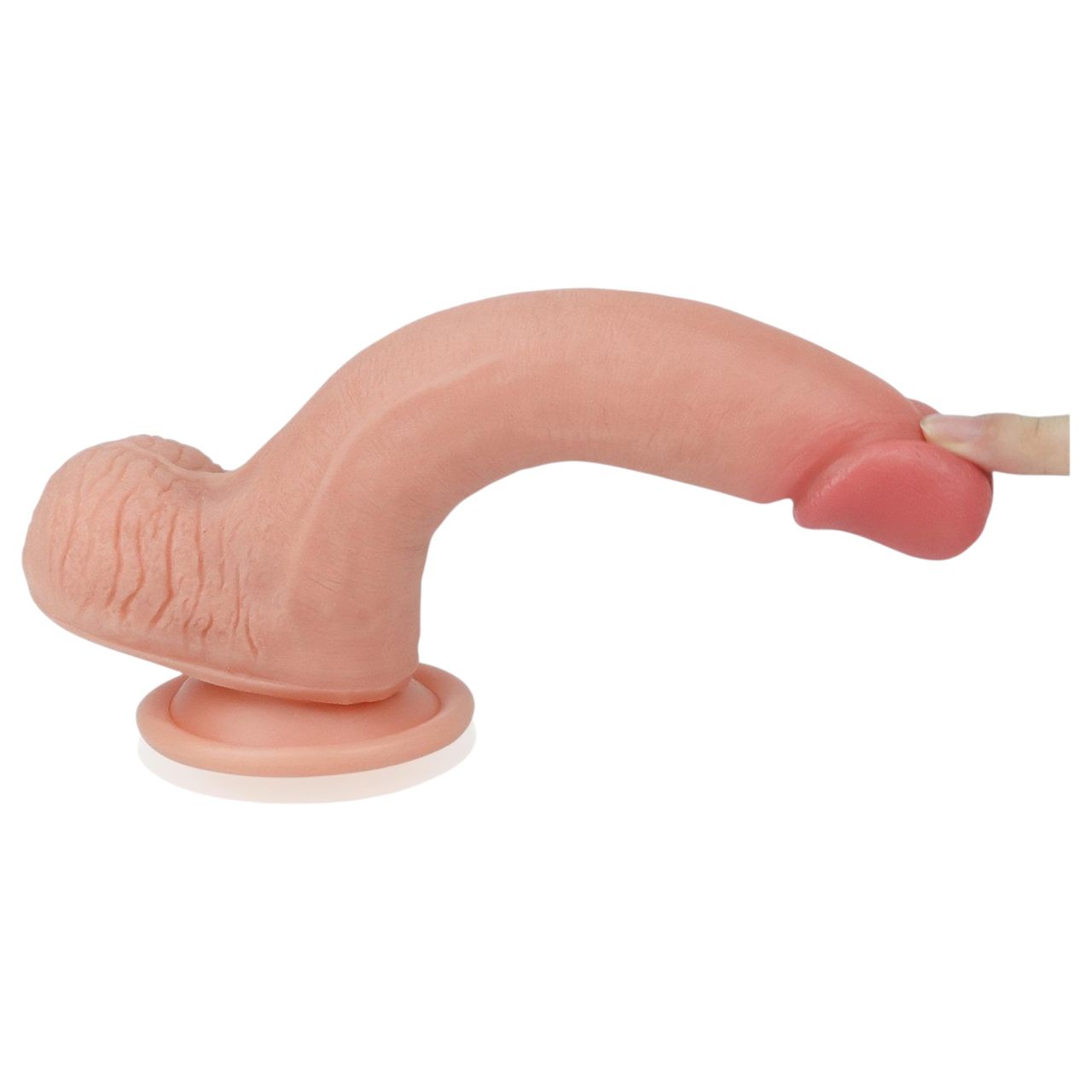Lovetoy Nature Cock - kétrétegű élethű dildó - 20 cm (testszínű)