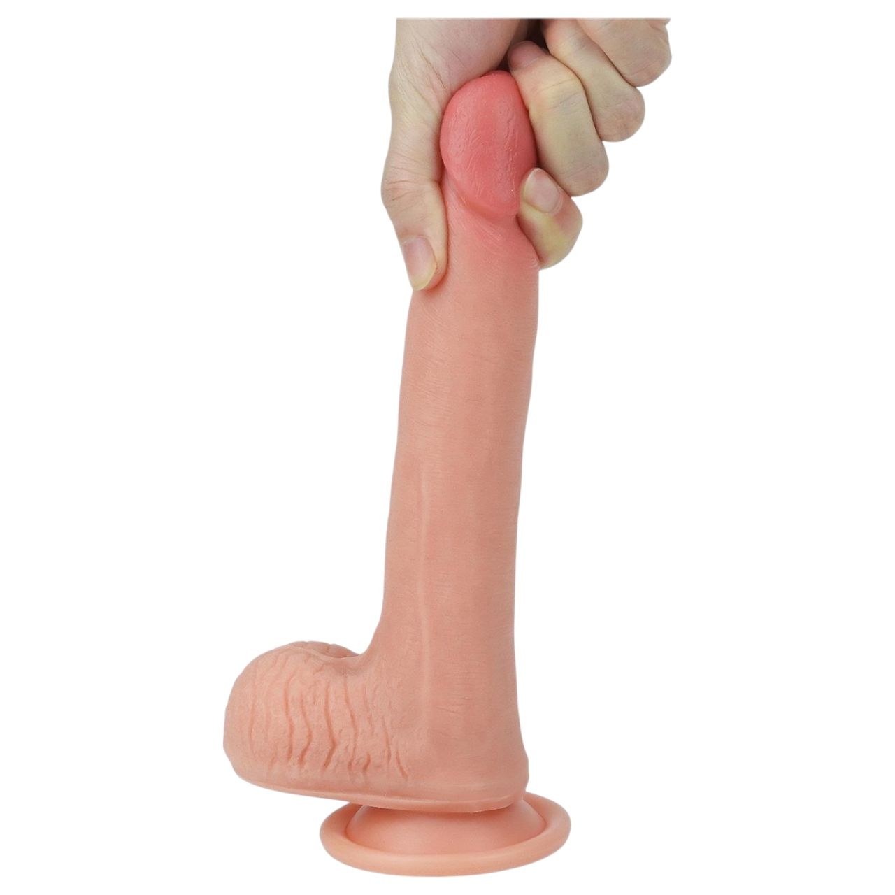 Lovetoy Nature Cock - kétrétegű élethű dildó - 20 cm (testszínű)