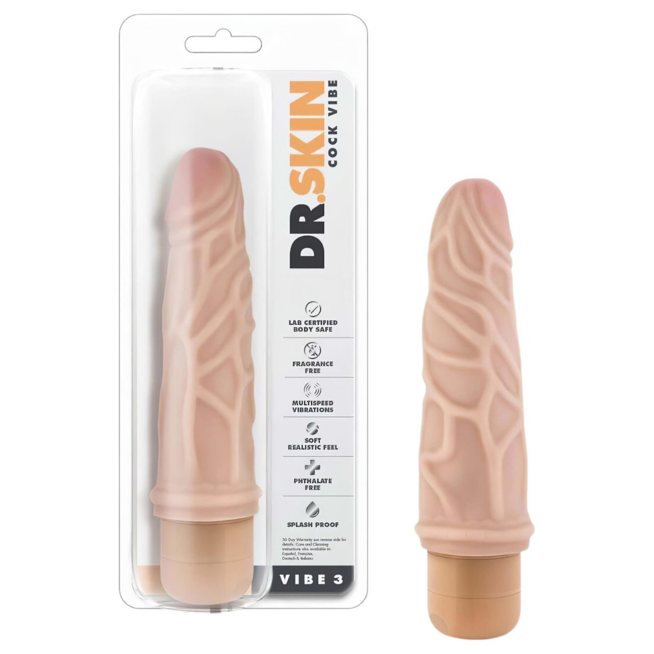 Dr. Skin Vibe No.3. - élethű vibrátor (testszínű) Dr. Skin Vibe No.3. - élethű vibrátor (testszínű)