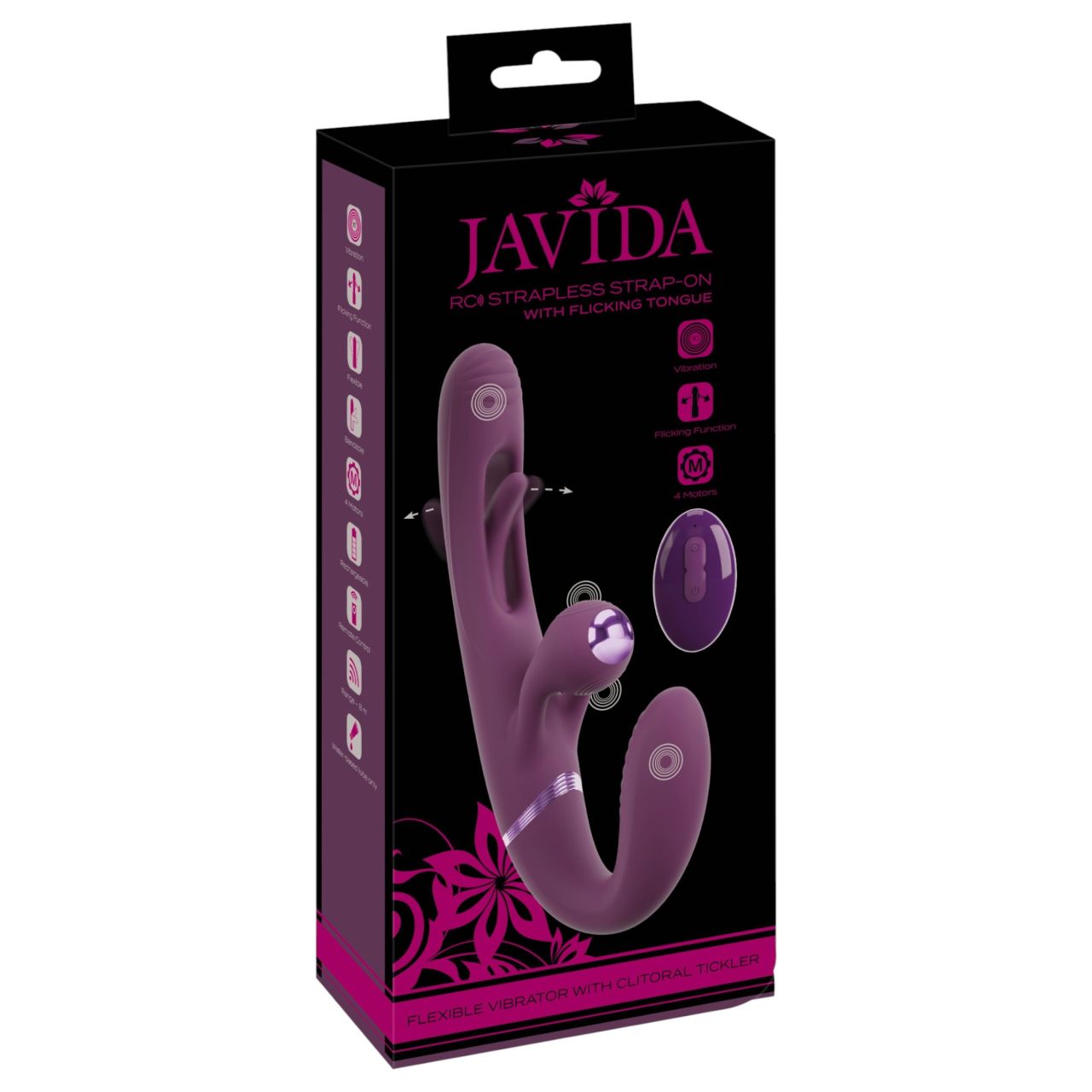Javida - pánt nélküli felcsatolható párvibrátor (lila)