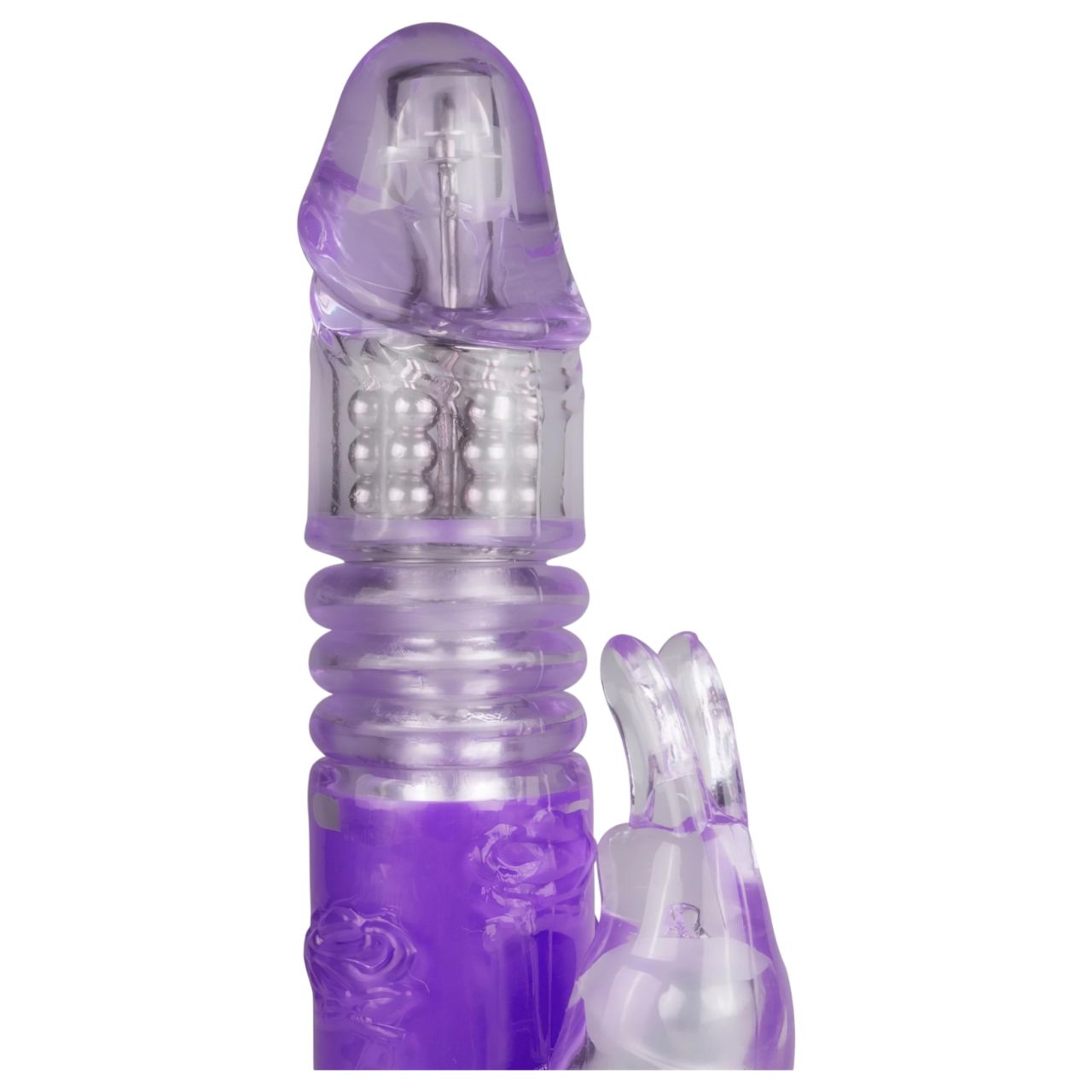 EasyToys Bunny - lökő-forgó vibrátor csiklókarral (lila)