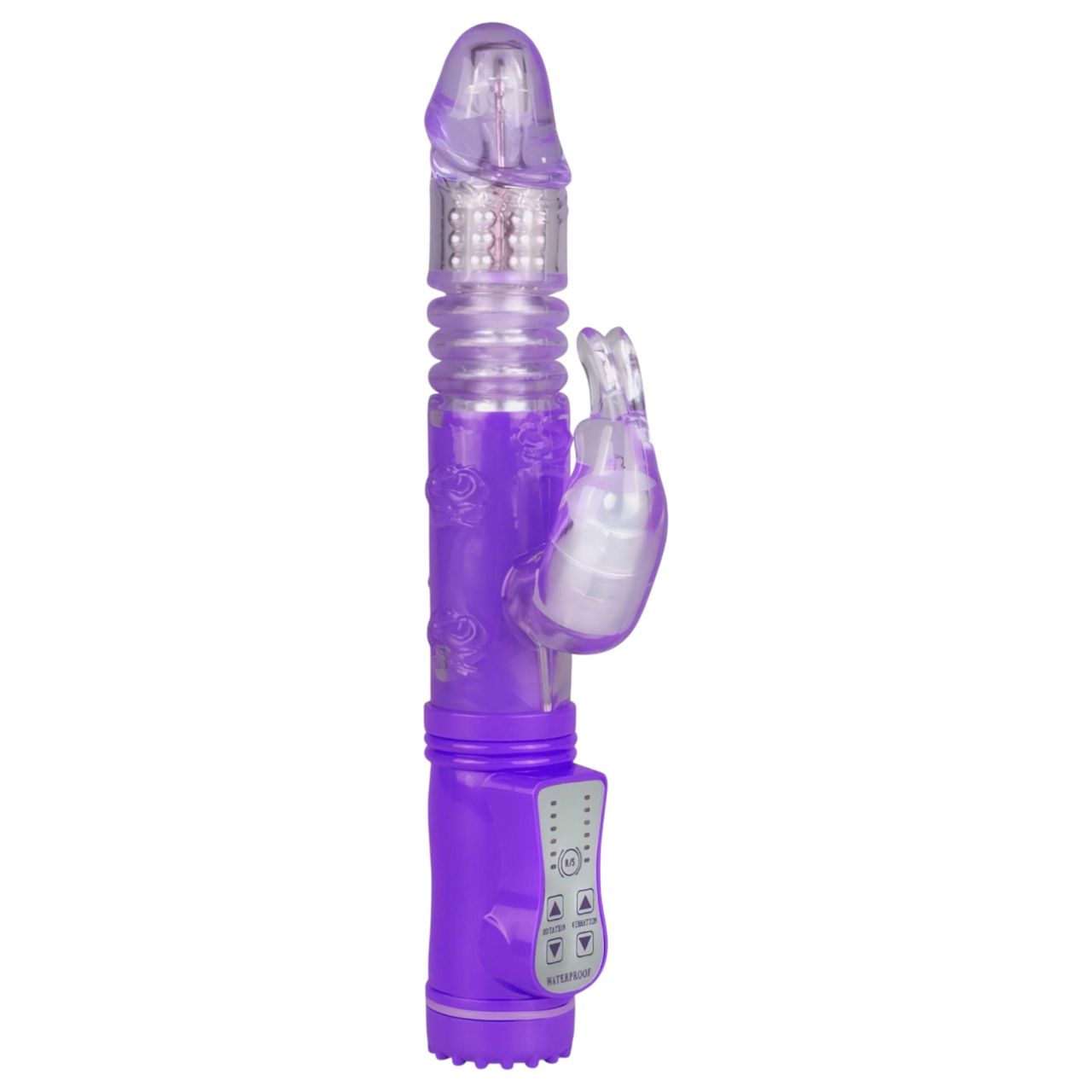 EasyToys Bunny - lökő-forgó vibrátor csiklókarral (lila)