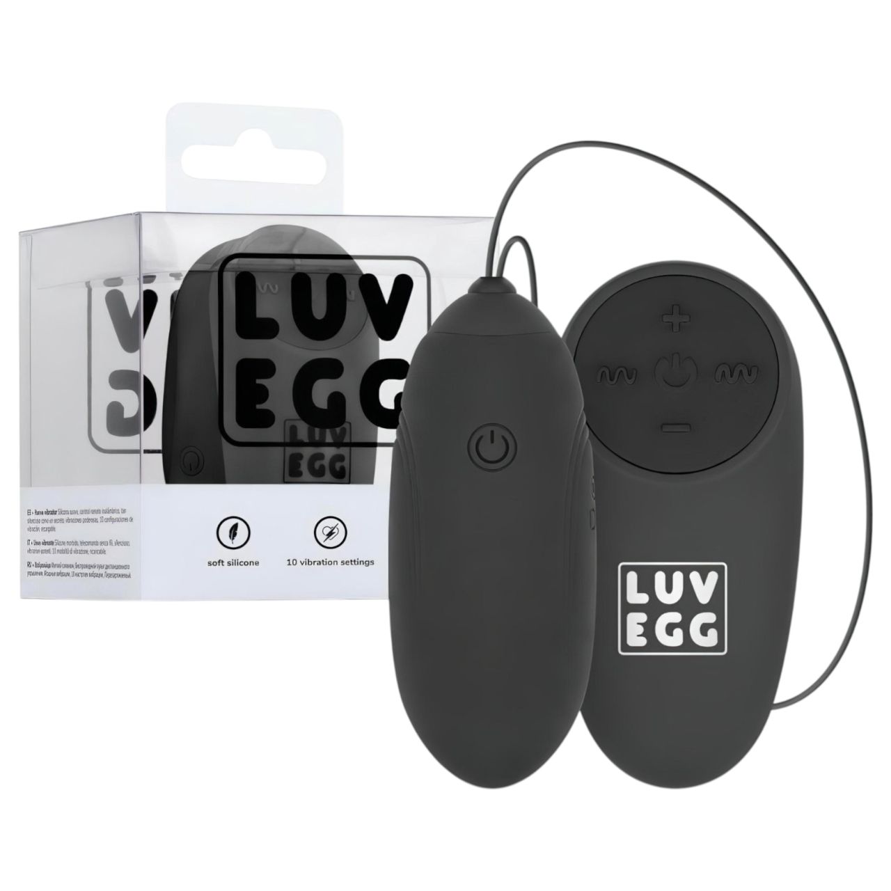 LUV EGG - hordható akkus, rádiós vibrotojás (fekete)