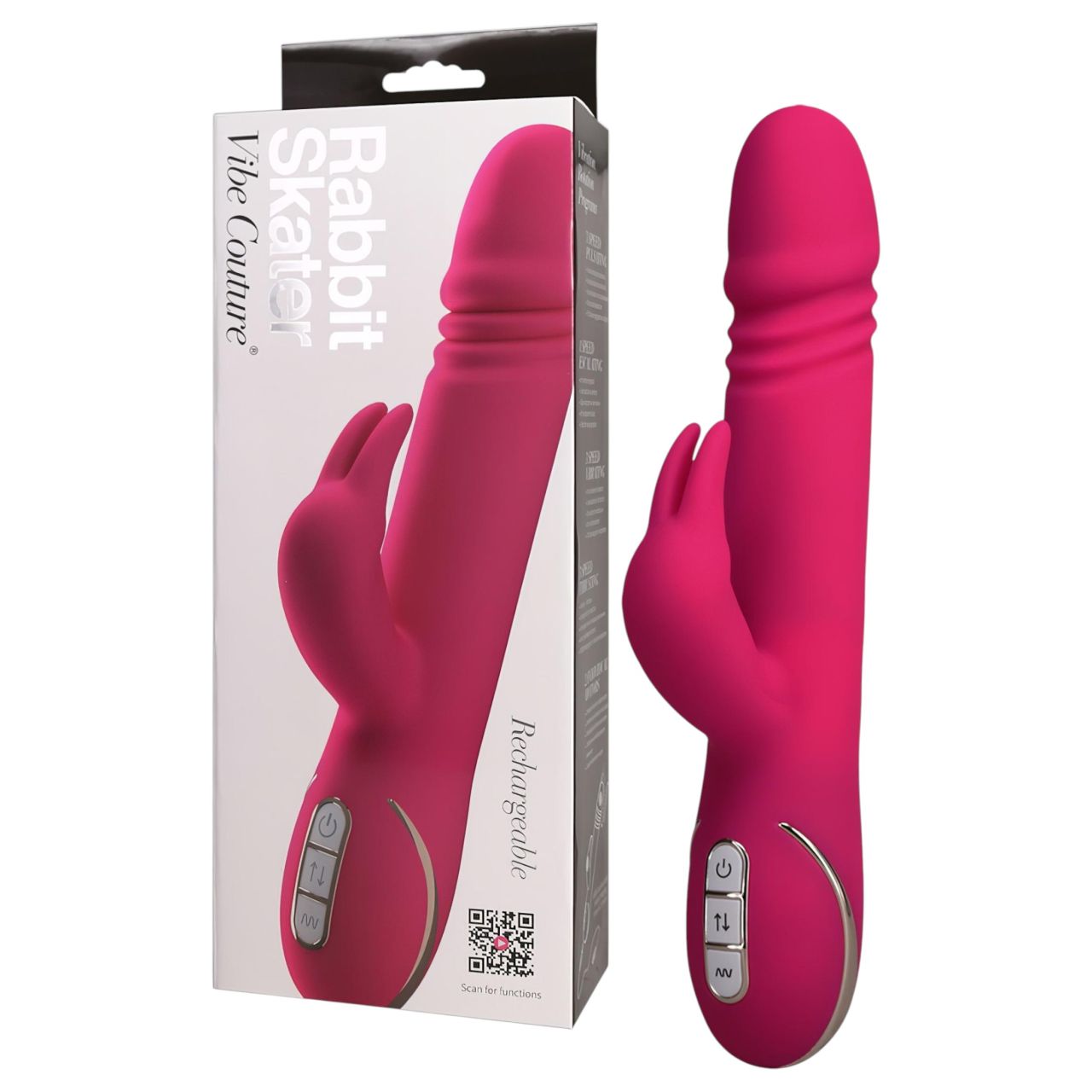 Vibe Couture Rabbit Skater - Nyuszis, lökő vibrátor (pink)