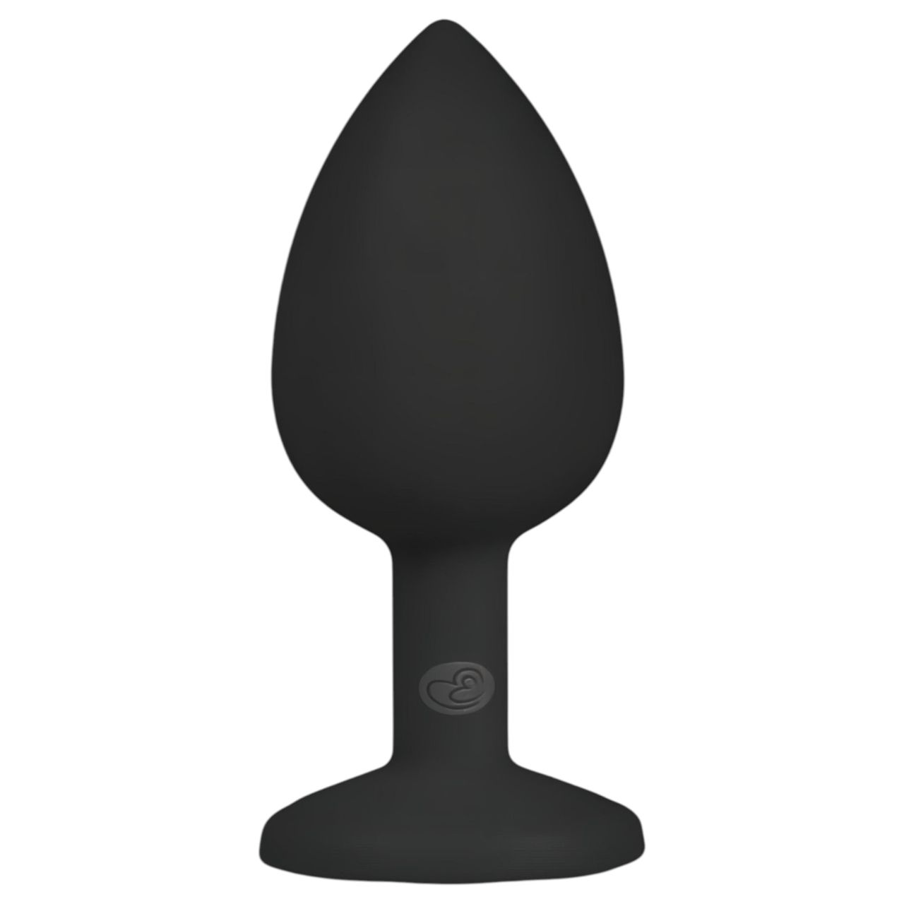 EasyToys Diamond - fehér köves anál plug (kicsi, fekete)