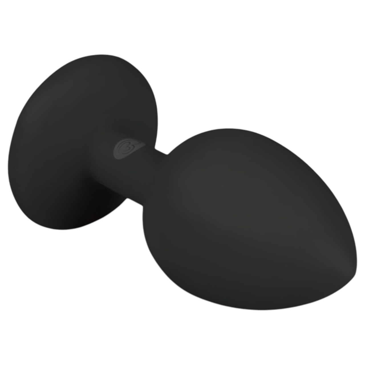 EasyToys Diamond - fehér köves anál plug (kicsi, fekete)