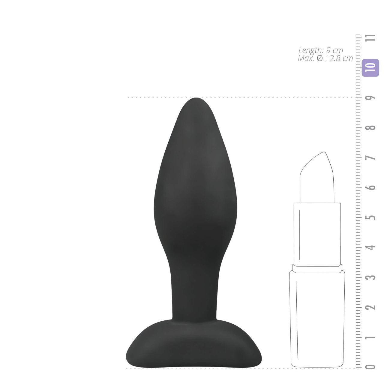 EasyToys - szilikon anál plug - kicsi (fekete)