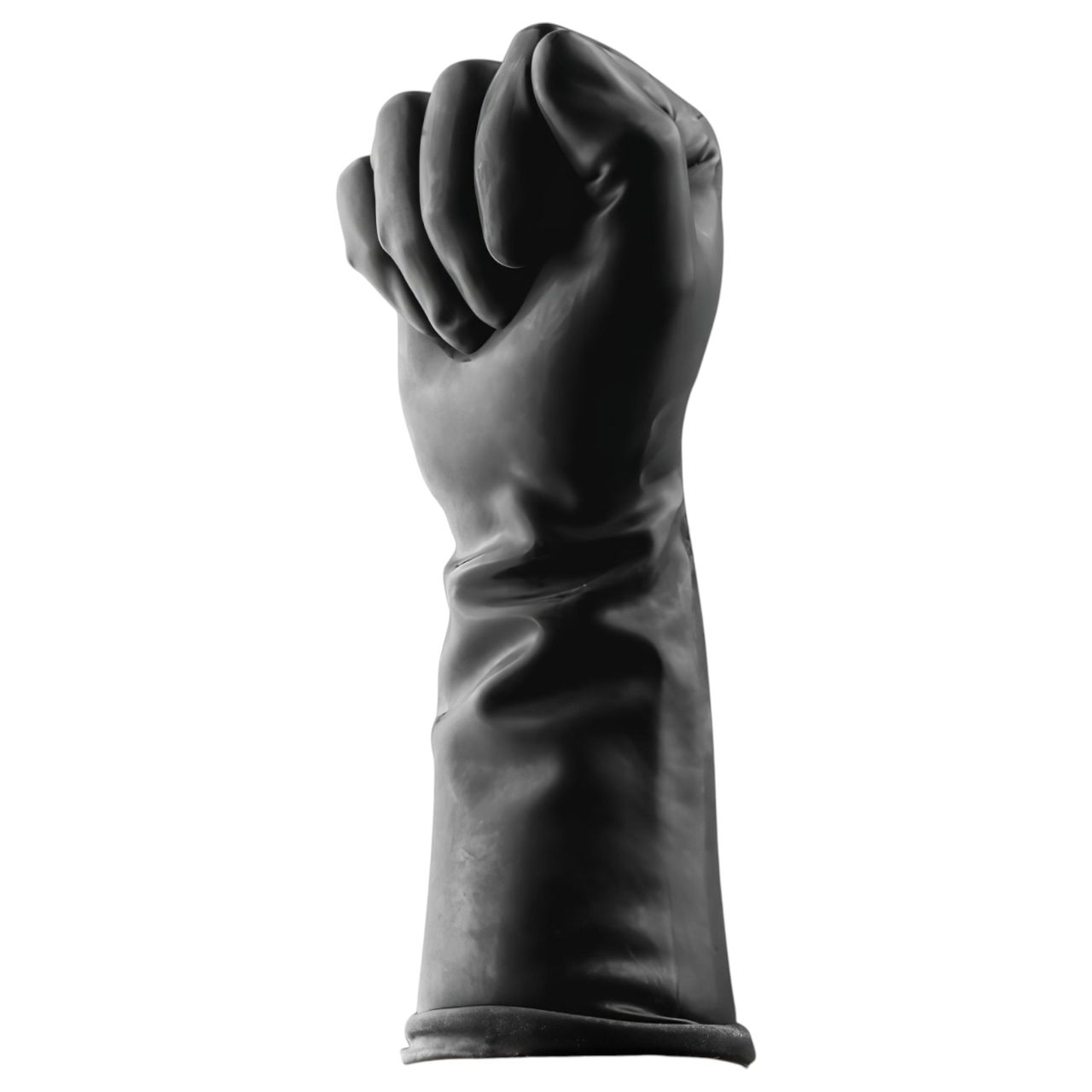 BUTTR Gauntlets - latex fisting, ökölszex kesztyű (fekete)
