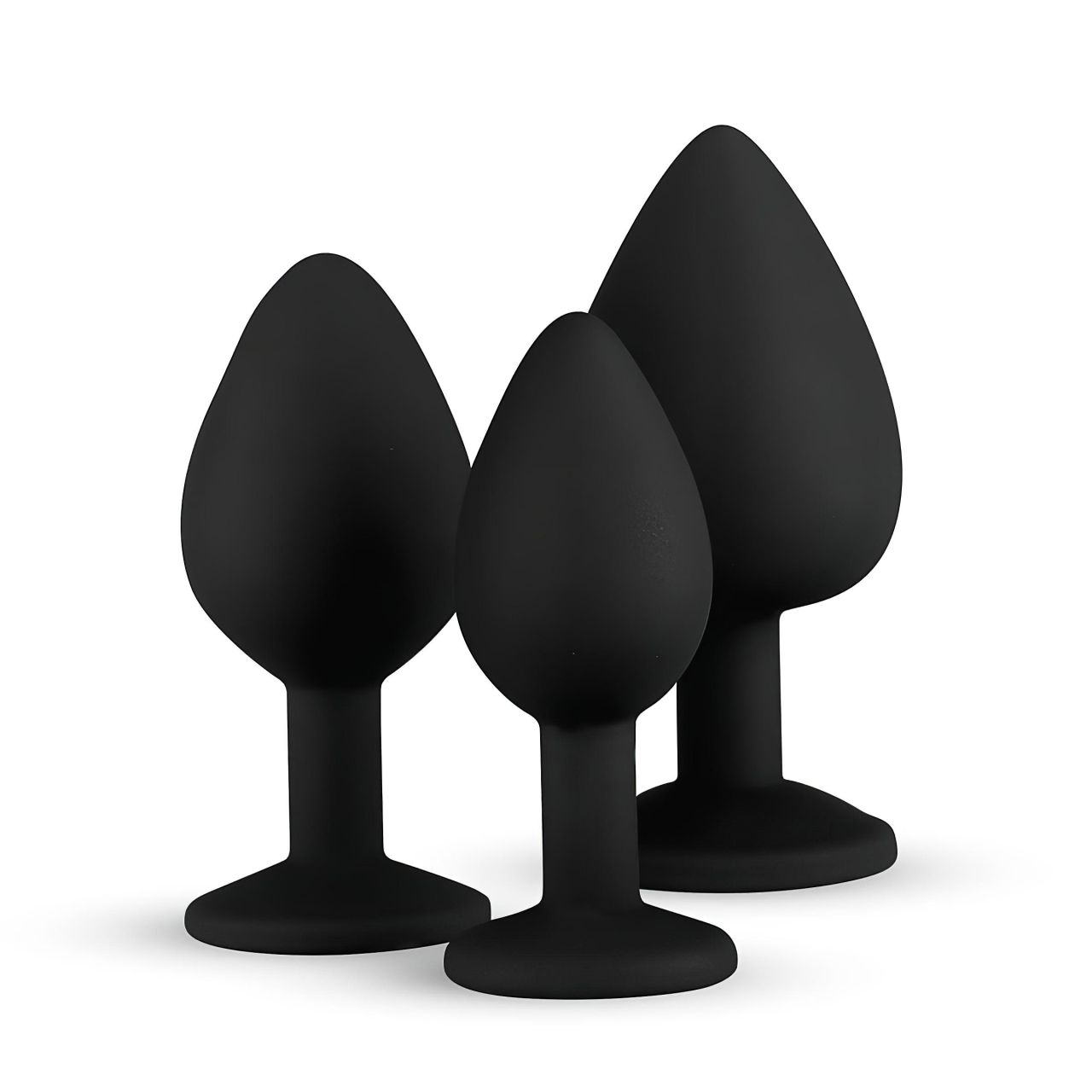 EasyToys Diamond - köves anál plug szett kezdőknek (fekete)