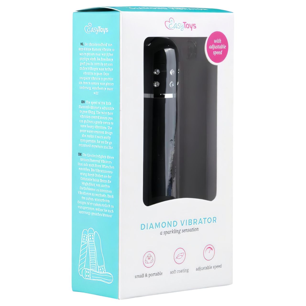 EasyToys Diamond Curved - mini rúd vibrátor (fekete) EasyToys Diamond Curved - mini rúd vibrátor (fekete)