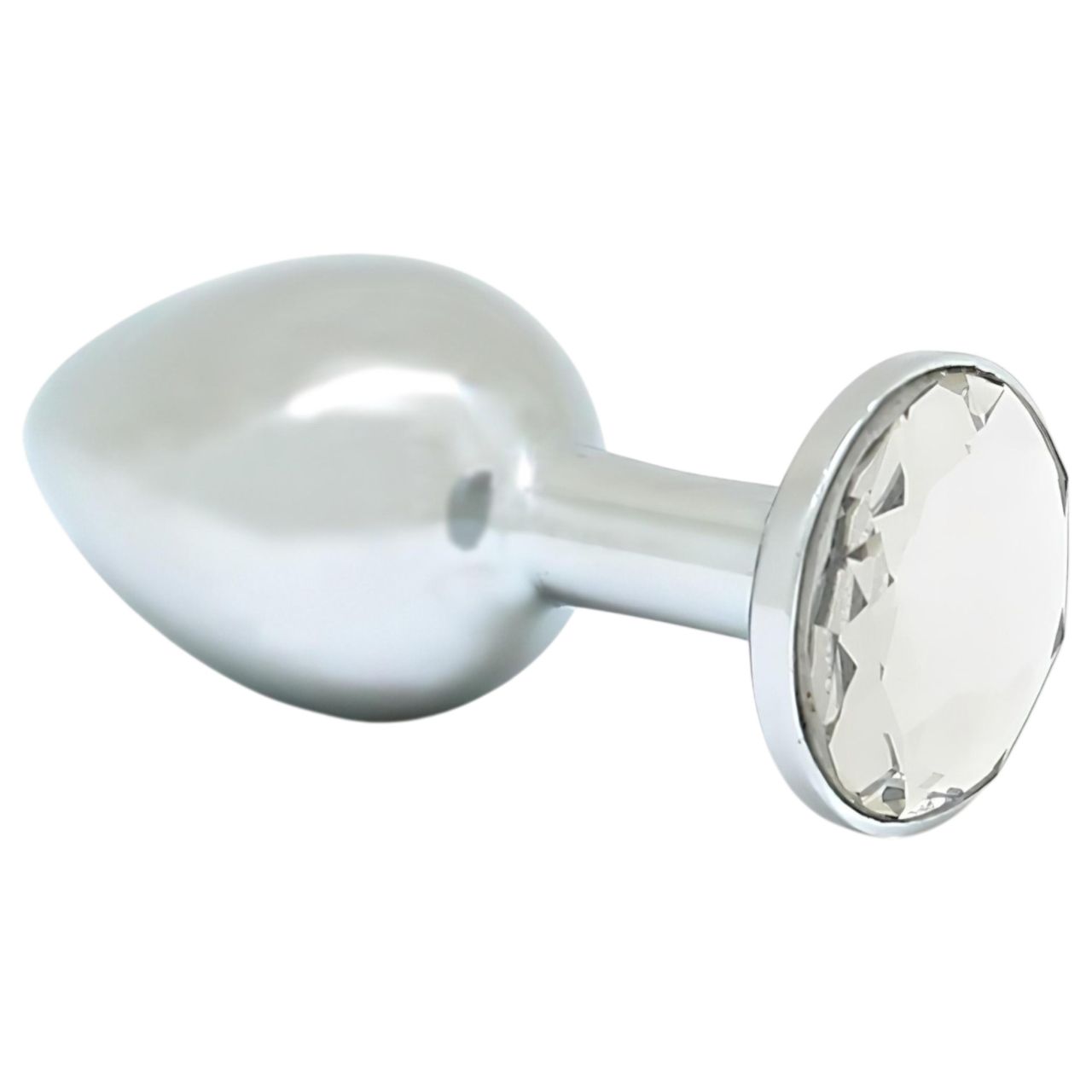 Rimba XS - átlátszó köves, fém butt plug (ezüst) Rimba XS - átlátszó köves, fém butt plug (ezüst)