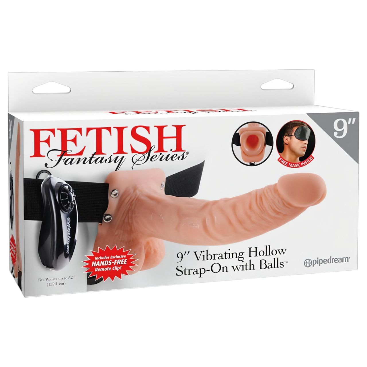 Pipedream - Fetish Strap-on 9 - felcsatolható vibrátor (testszínű)