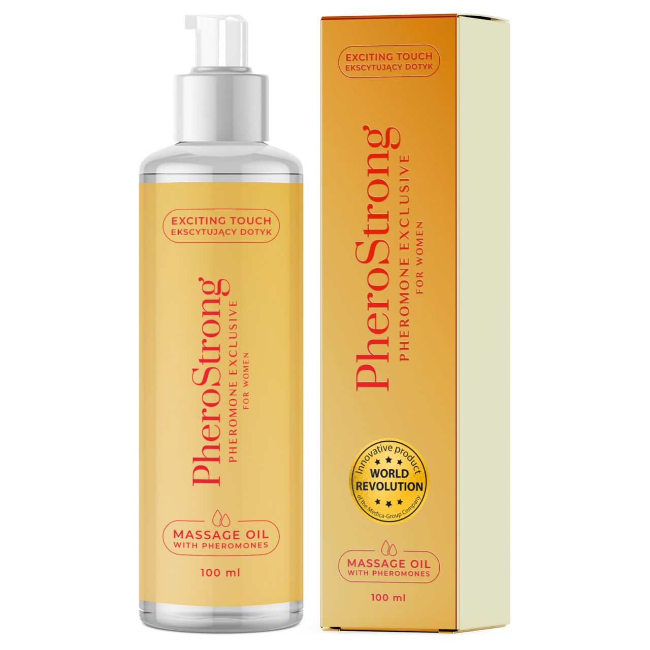 PheroStrong Exclusive - feromonos erotikus masszázsolaj nőknek (100 ml)