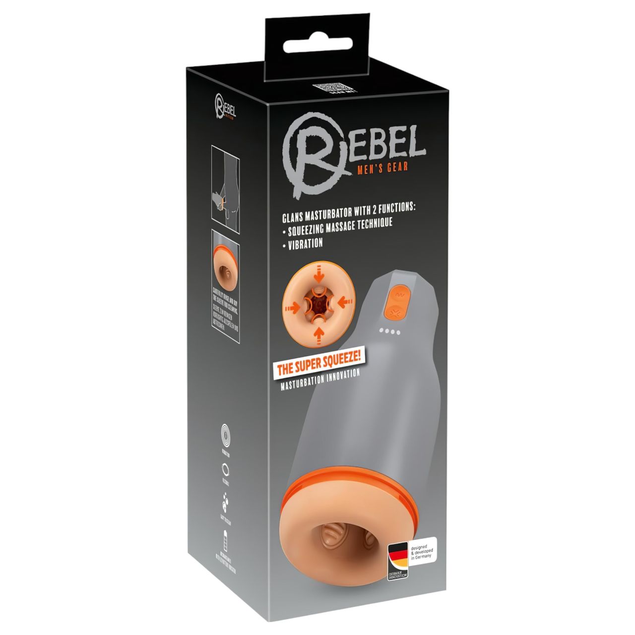 Rebel - szorító maszturbátor férfiaknak (szürke)