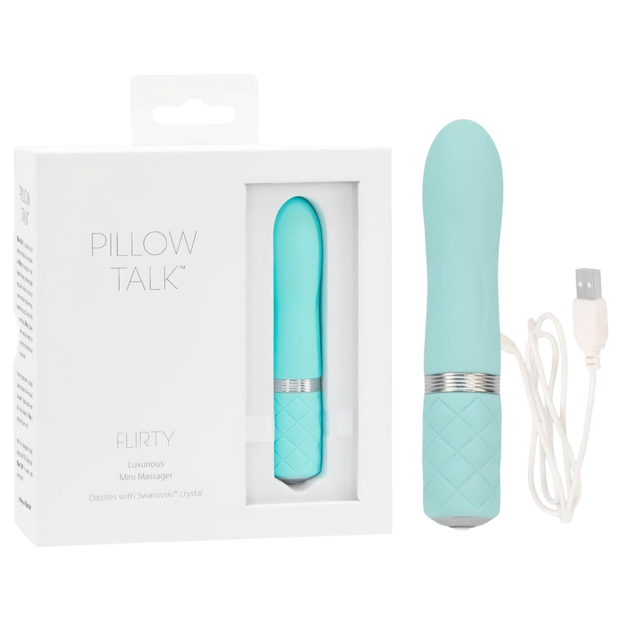 Pillow Talk Flirty - akkus rúd vibrátor (türkiz)