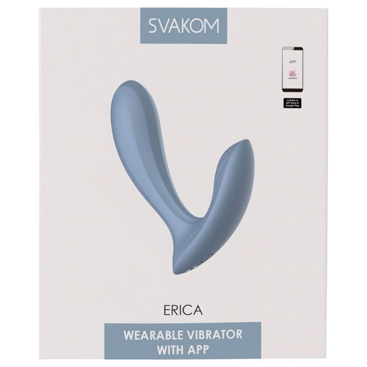 Svakom Erica - hordható App-vezérelt felhelyezhető vibrátor (kék)