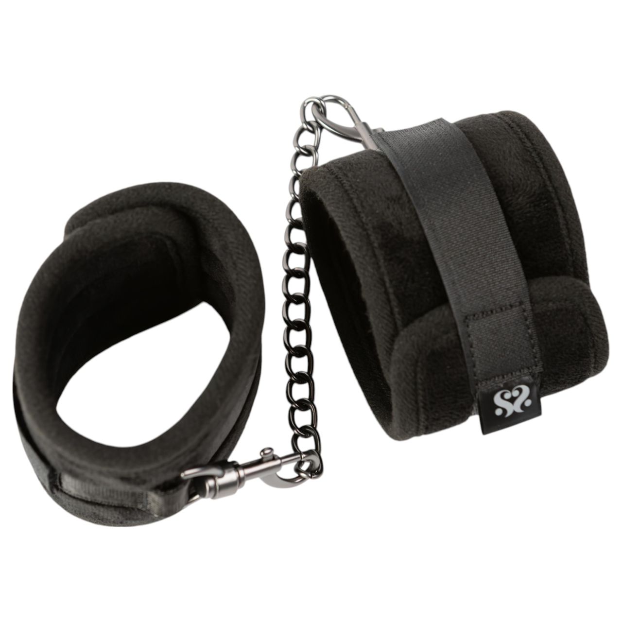 Sei Mio - erotikus bokabilincs bondage játékhoz (fekete) Sei Mio - erotikus bokabilincs bondage játékhoz (fekete)