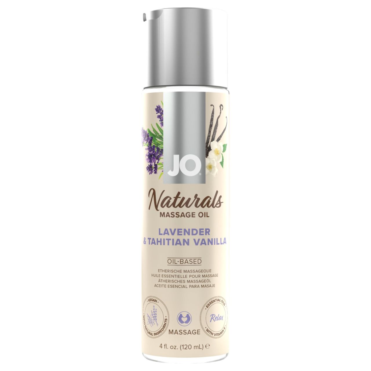 System JO - masszázsolaj - levendula-vanília (120 ml) System JO - masszázsolaj - levendula-vanília (120 ml)