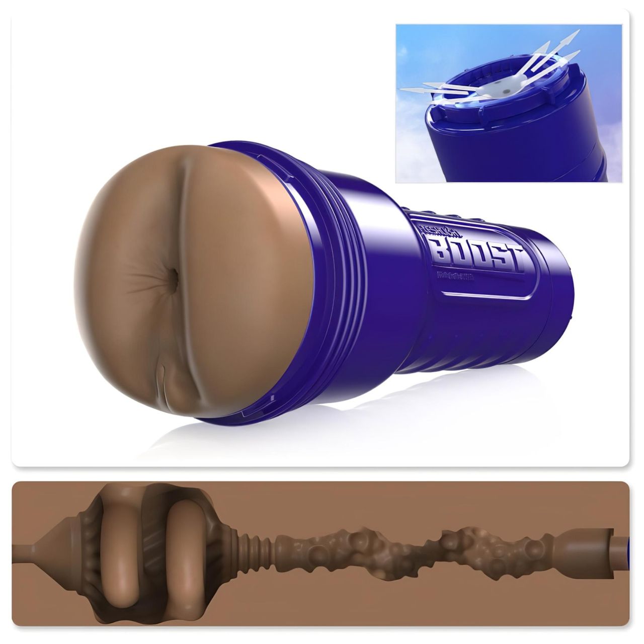Fleshlight Boost Blast - élethű popsi maszturbátor (barna) Fleshlight Boost Blast - élethű popsi maszturbátor (barna)