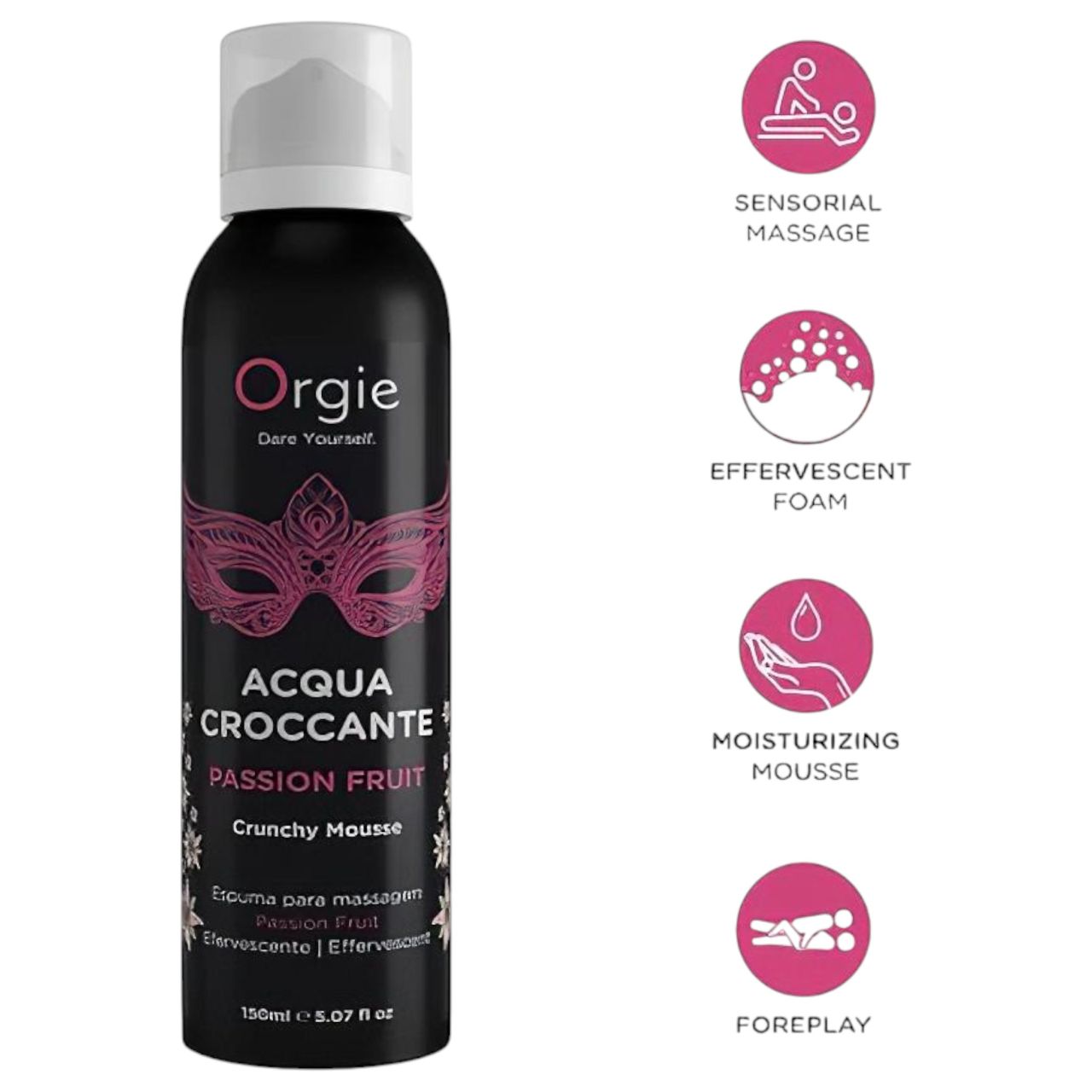 Orgie Acqua Croccante - masszázshab - passion fruit (150 ml) Orgie Acqua Croccante - masszázshab - passion fruit (150 ml)