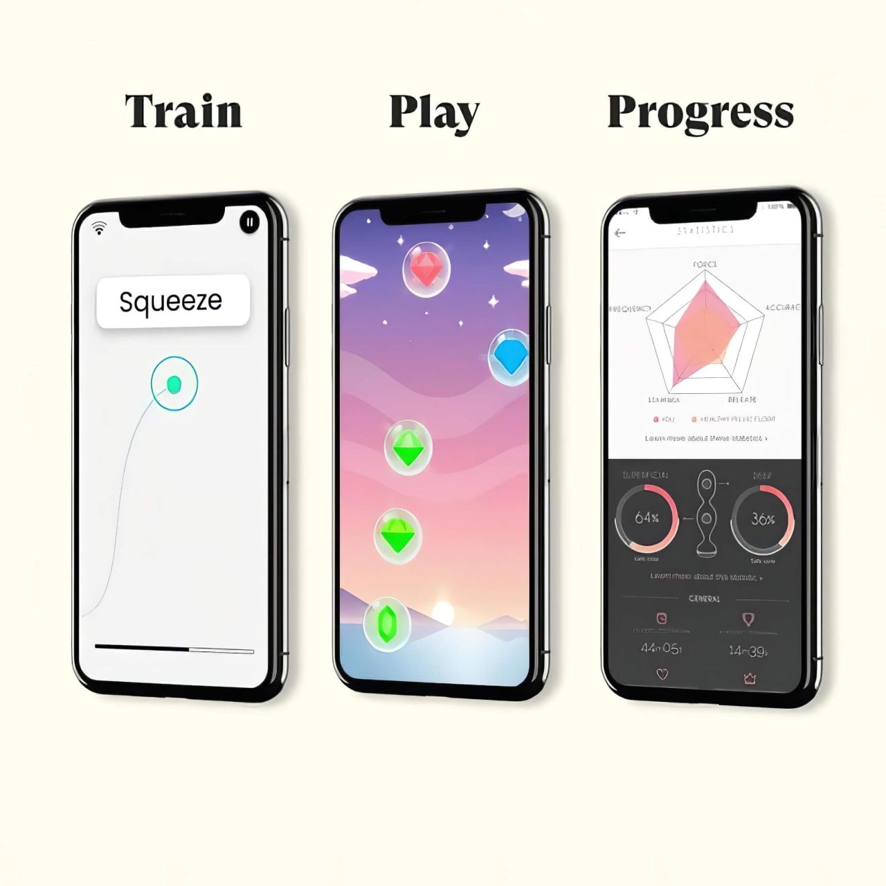 Perifit - App-vezérelt vibrációs gésagolyó (pink)