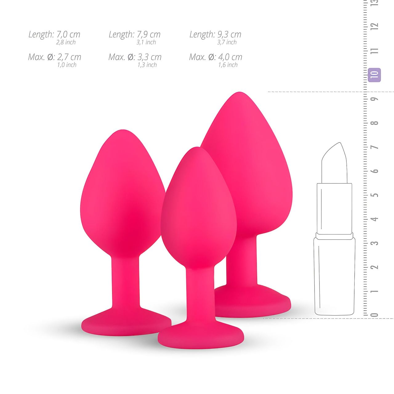 EasyToys Diamond - anál plug szett (pink)