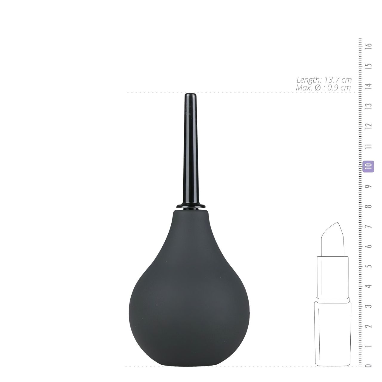 EasyToys - anál zuhany - kicsi (fekete)