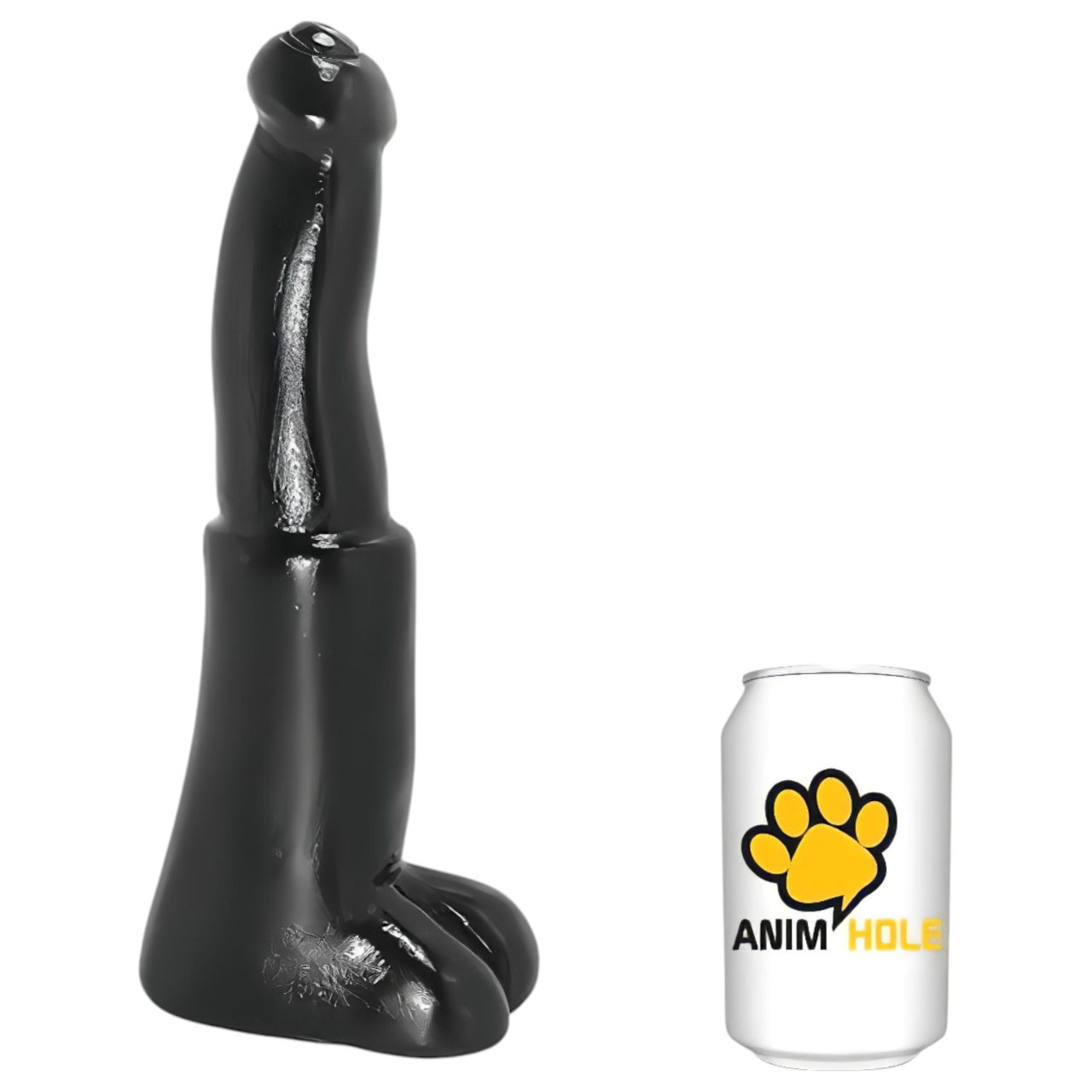 AnimHole Bull - bika pénisz dildó - 25 cm (fekete)