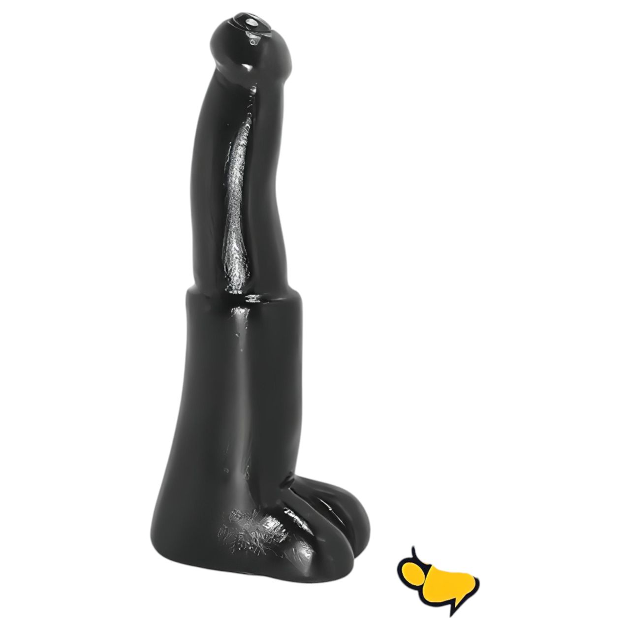 AnimHole Bull - bika pénisz dildó - 25 cm (fekete)
