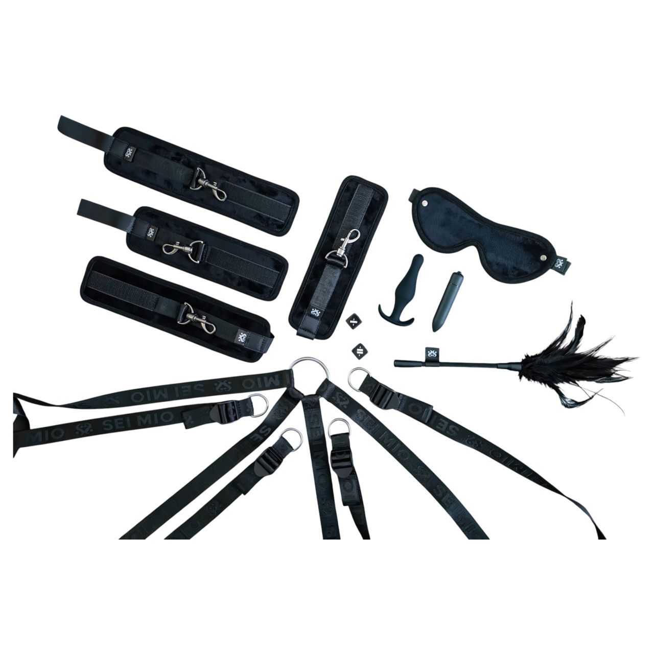 Sei Mio - ágyhoz rögzíthető bondage szett (fekete) Sei Mio - ágyhoz rögzíthető bondage szett (fekete)