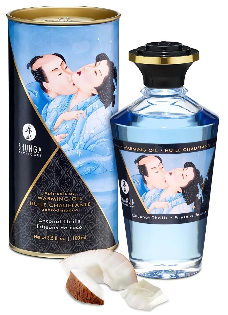 Shunga - melegítő masszázsolaj - kókusz (100 ml)
