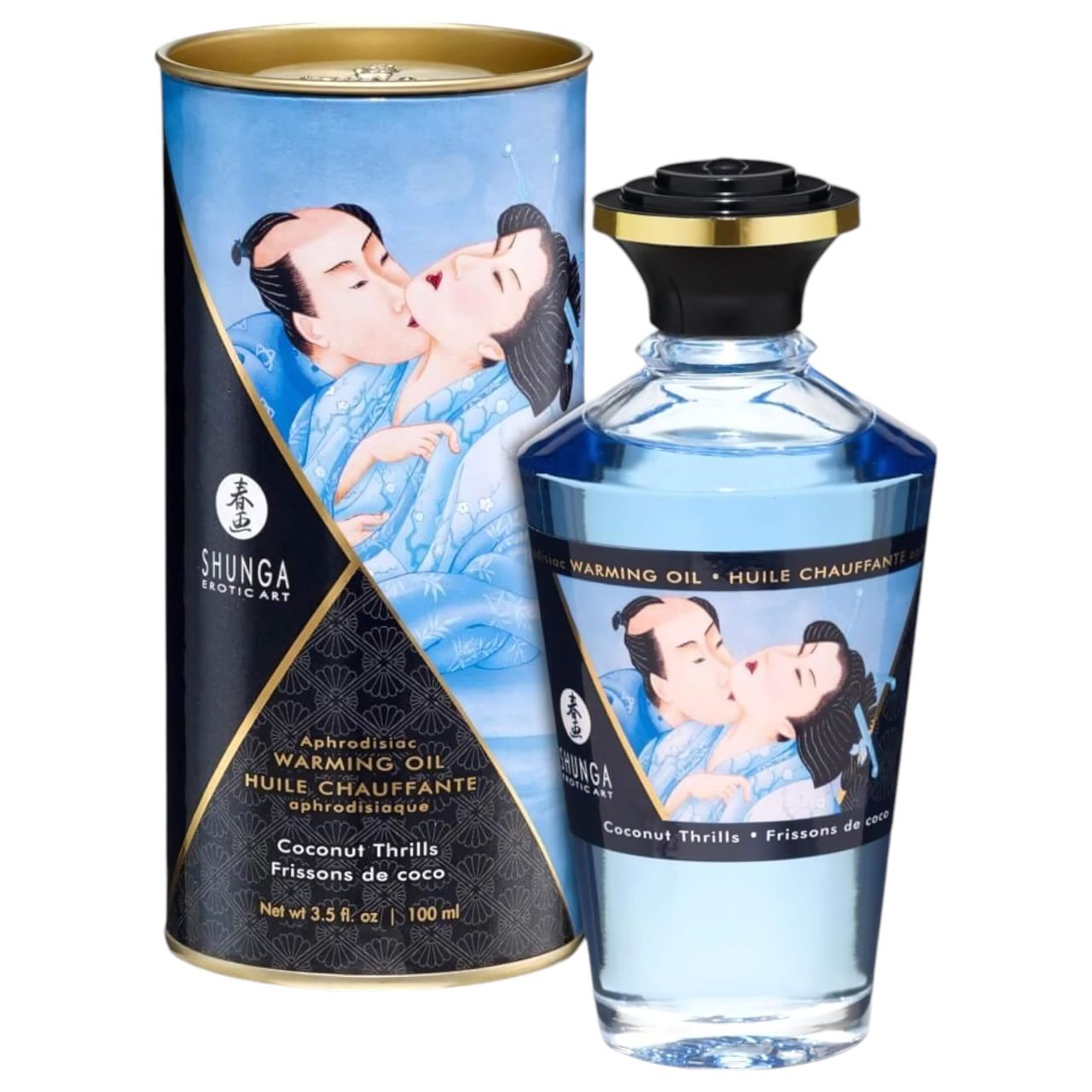 Shunga - melegítő masszázsolaj - kókusz (100 ml)