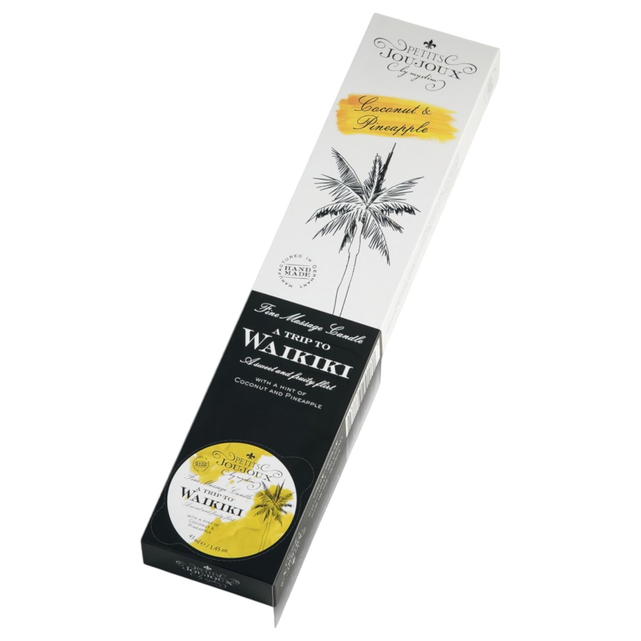 Petits Joujoux Waikiki - masszázsgyertya kókusz-ananász illattal (5 × 43 ml)