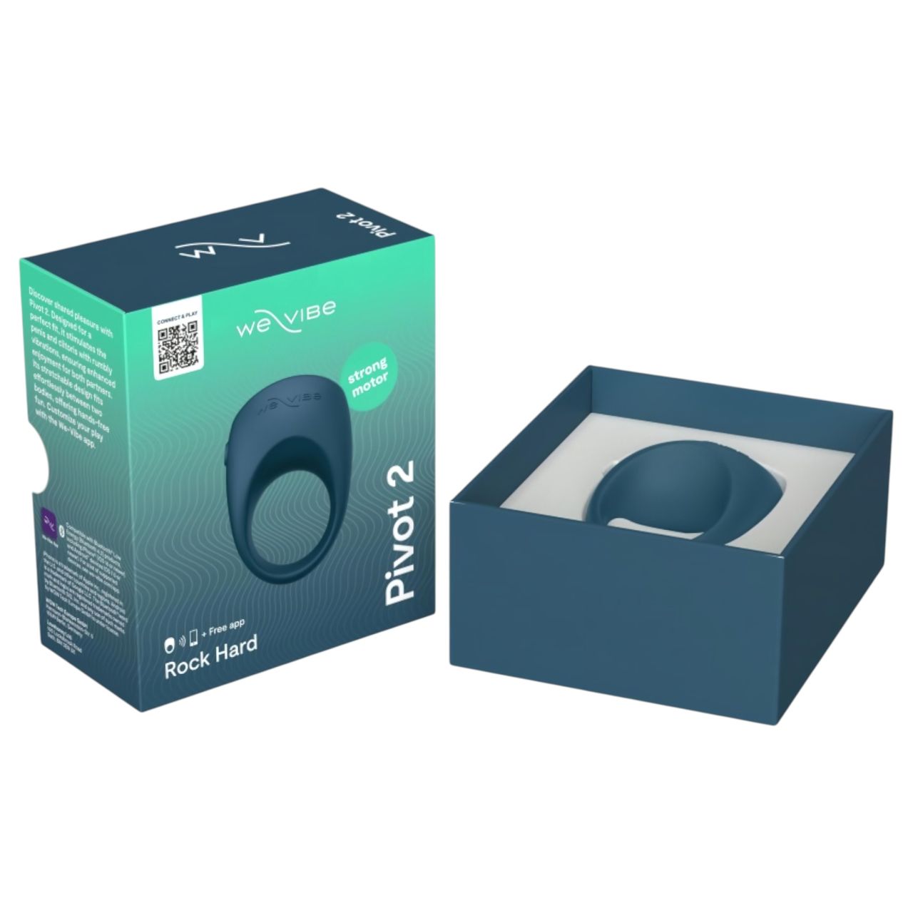 We-Vibe Pivot 2 - App-vezérelt vibrációs péniszgyűrű, férfiaknak (kék)