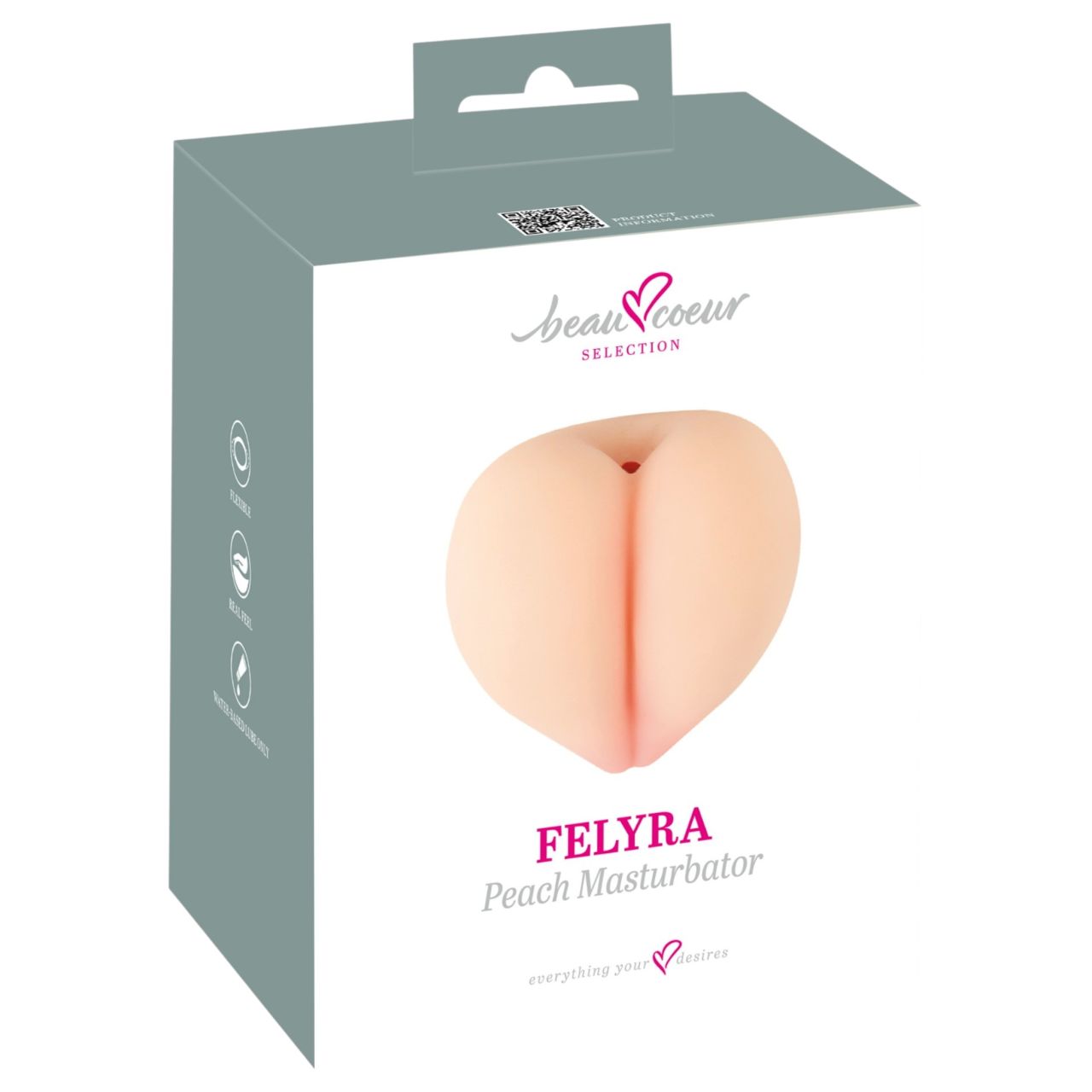 Beau Coeur Felyra - barack és popsi alakú maszturbátor (testszínű) Beau Coeur Felyra - barack és popsi alakú maszturbátor (testszínű)