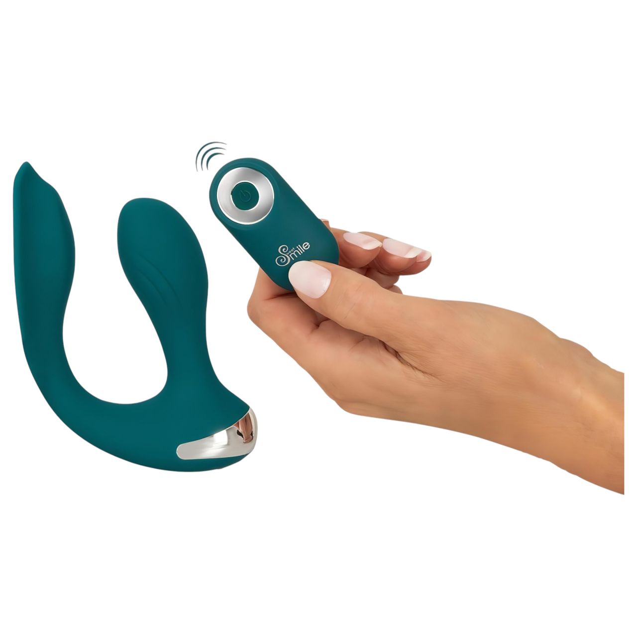 SMILE Hands-free - hordható felhelyezhető vibrátor (türkiz)