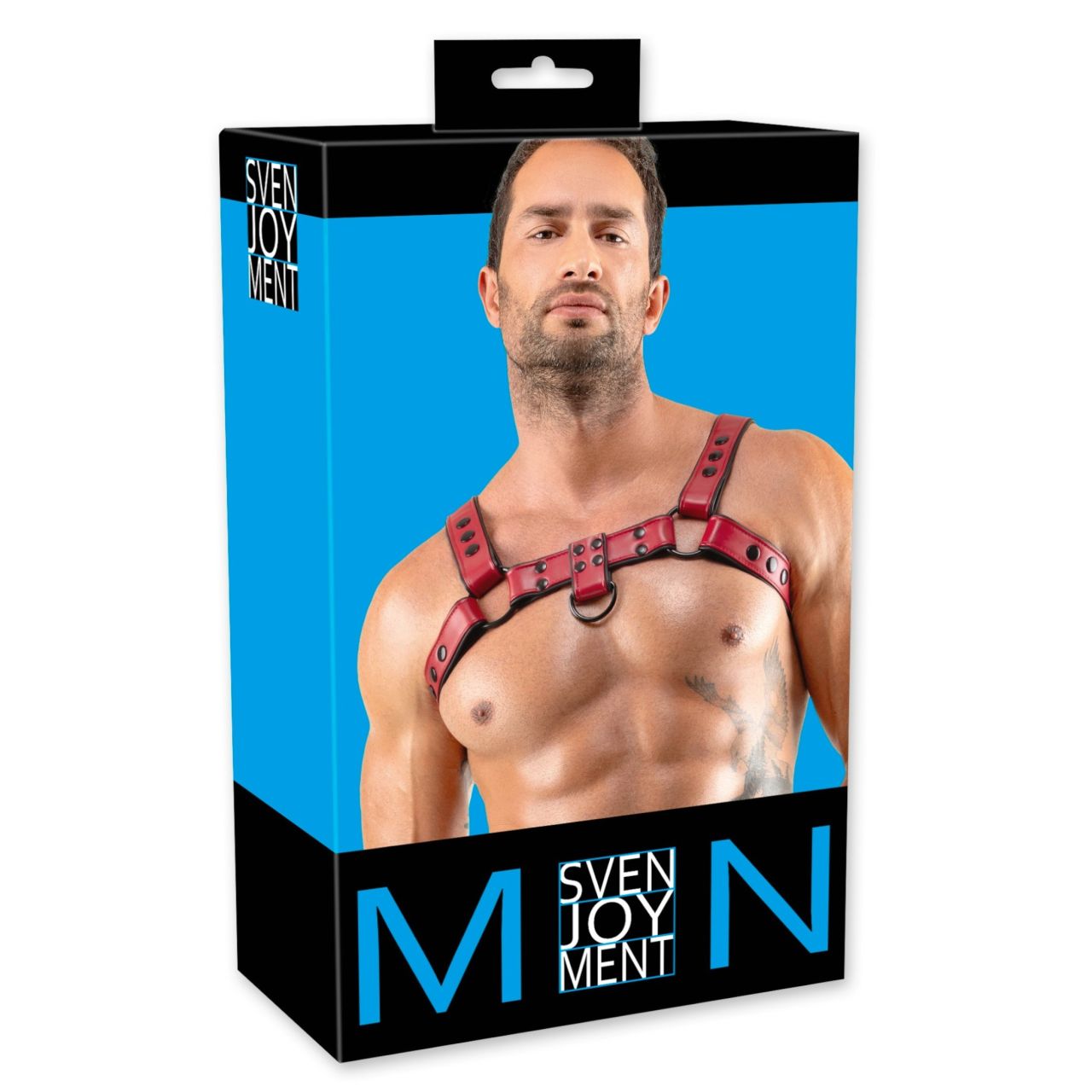 Svenjoyment - műbőr mellhám férfiaknak (piros)