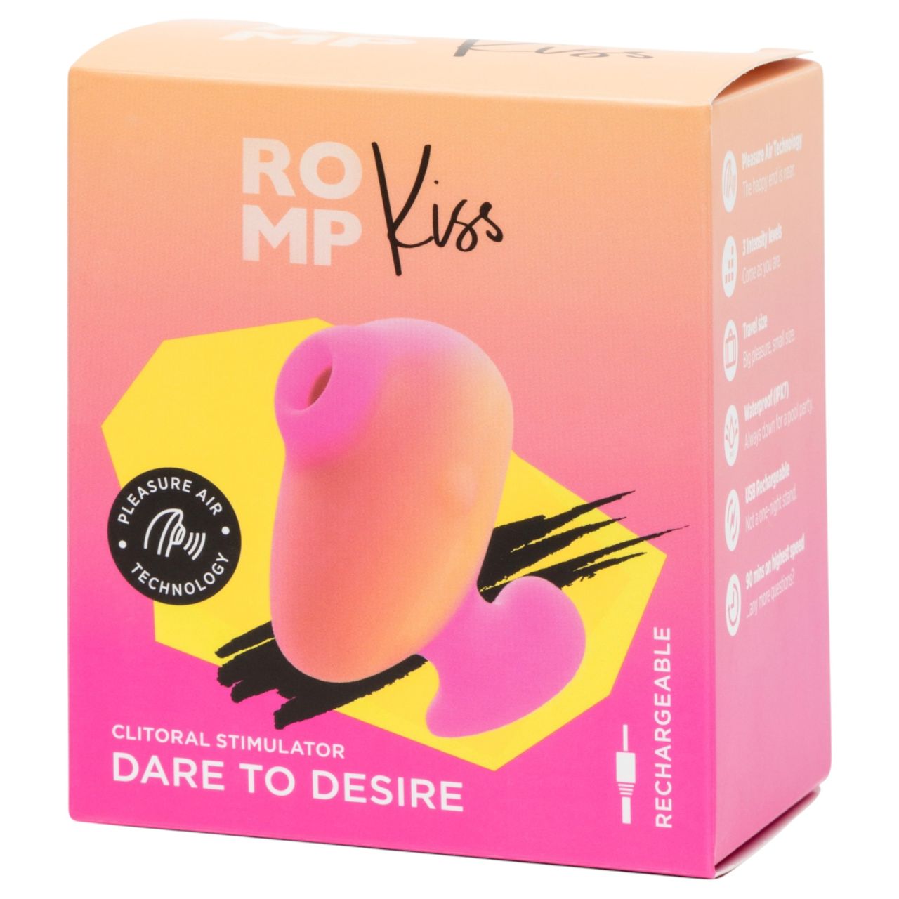 ROMP Kiss - léghullámos csiklóizgató (rózsaszín)