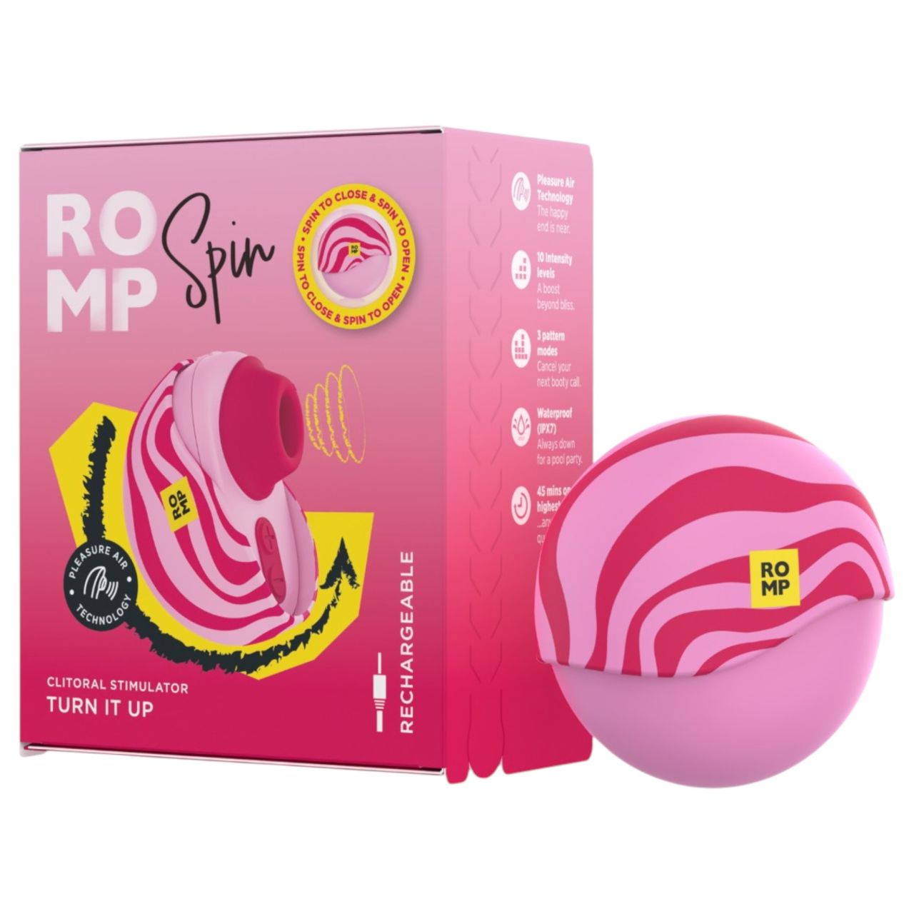 ROMP Spin - léghullámos csiklóizgató (rózsaszín)