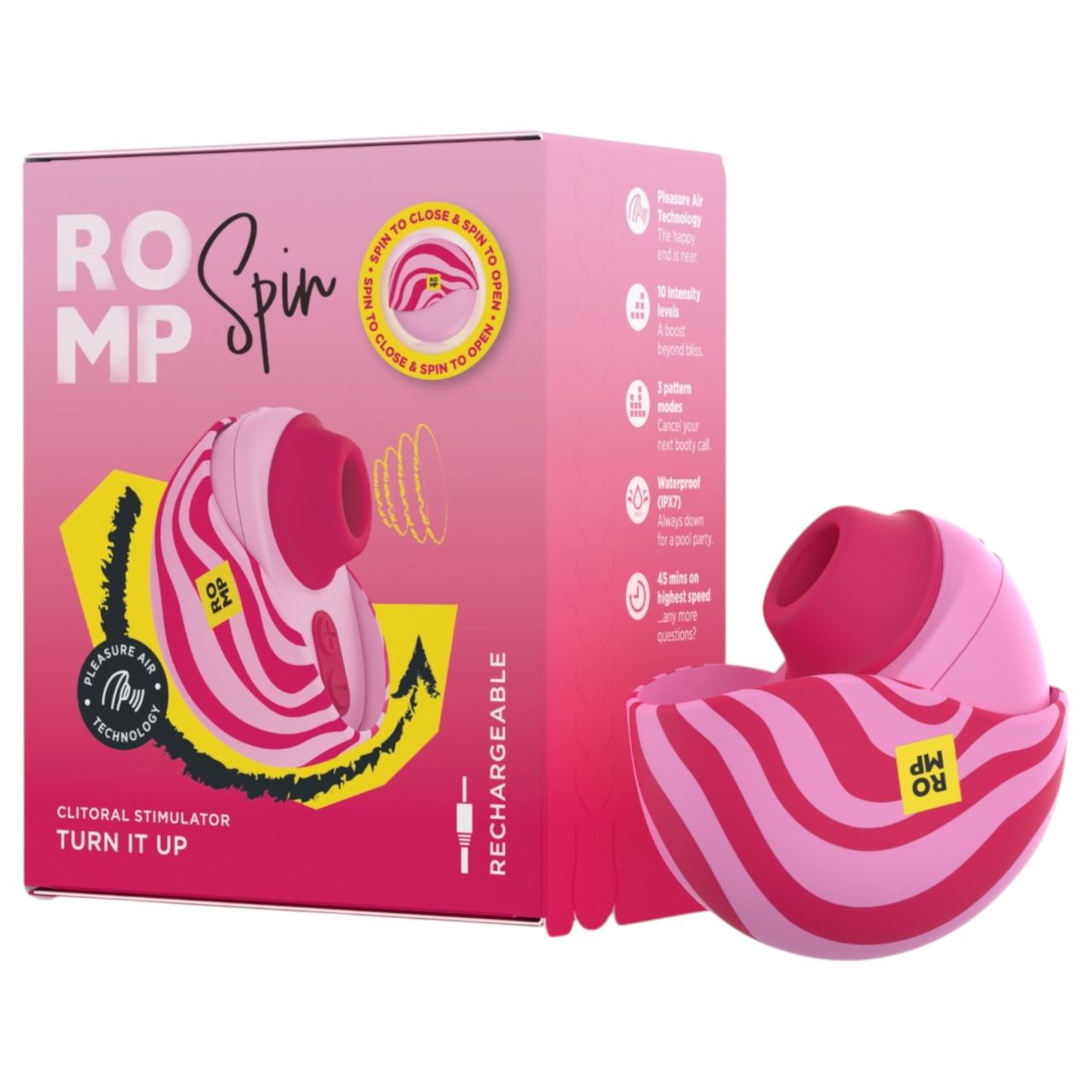 ROMP Spin - léghullámos csiklóizgató (rózsaszín)