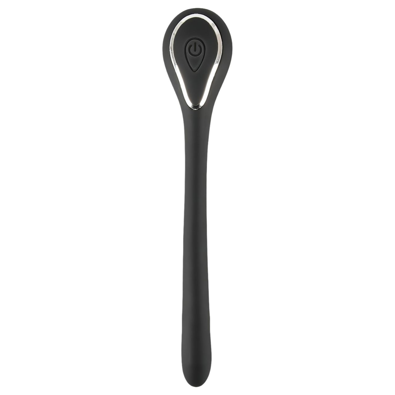 Penis Plug Dilator - akkus, vibrációs dilátor (1 cm, fekete)