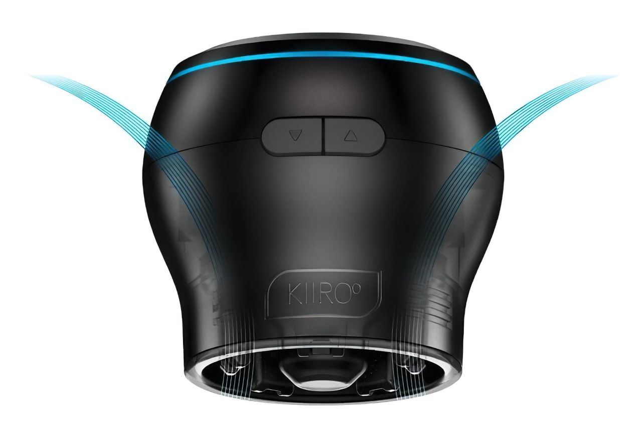 Kiiroo PowerBlow + Victoria June száj maszturbátor férfiaknak (fekete)