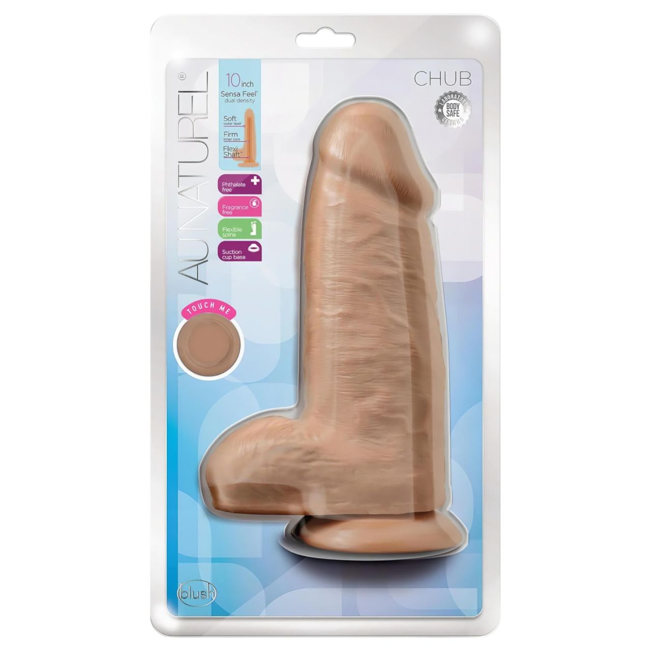 Blush Chub - élethű, tapadótalpas dildó - 18 cm (testszínű)