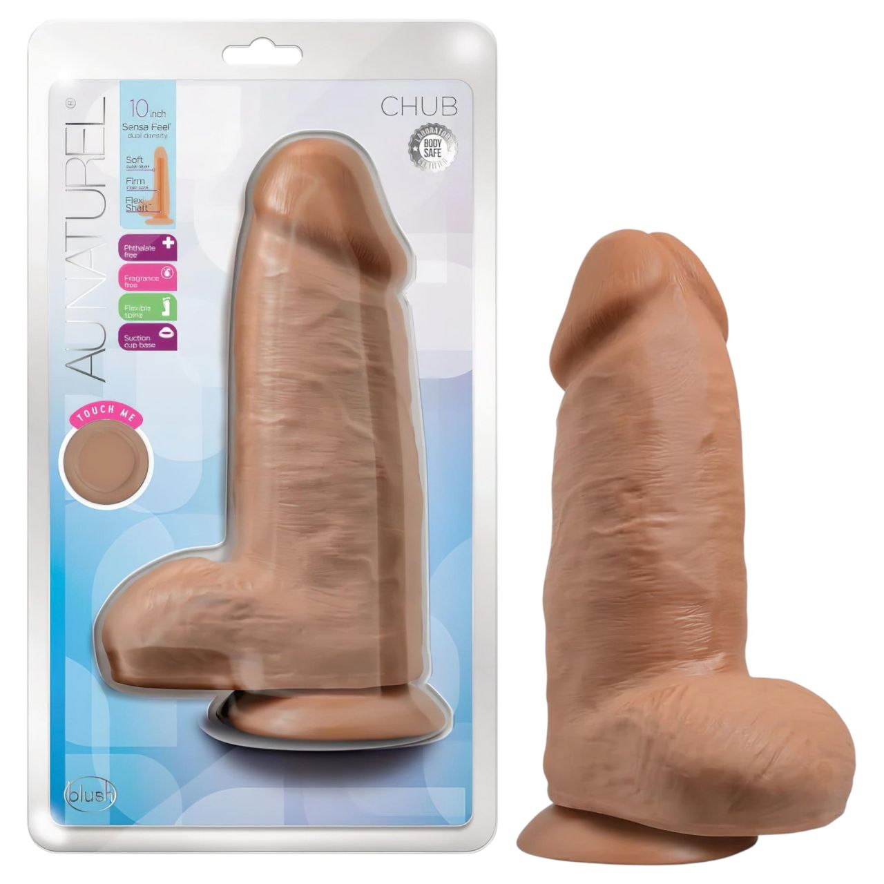 Blush Chub - élethű, tapadótalpas dildó - 18 cm (testszínű)