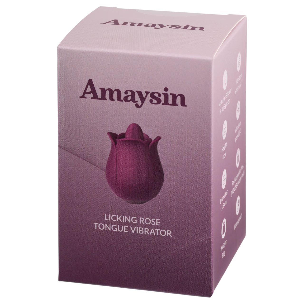 Amaysin - nyelves rózsa csiklóvibrátor, csiklóizgató (lila) Amaysin - nyelves rózsa csiklóvibrátor, csiklóizgató (lila)