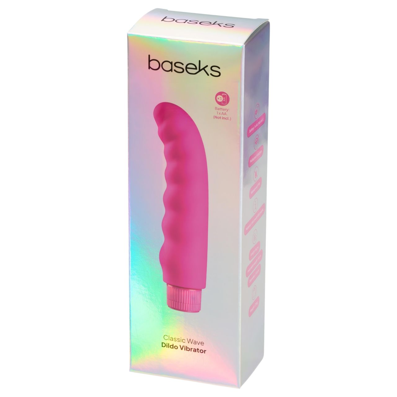 Baseks - hullámos vibrátor (rózsaszín) - 16 cm Baseks - hullámos vibrátor (rózsaszín) - 16 cm